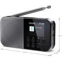 Sharp OSAKA tasku/k&auml;eshoitav digitaalne raadio DR-P520(GY), 5,08 cm, 12 h, Bluetooth 5.3, DAB/DAB+/FM