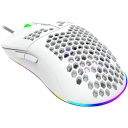 Проводная игровая мышь с RGB подсветкой 4200 DPI Pixart 3519 7 программируемых кнопок USB Puncher GM-11 Белая CND-SGM11W CANYON