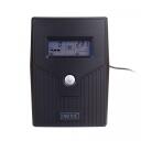 Digitus UPS Line-Ineractive 600VA/360W LCD DN-170063-LCD, 600VA, 360W, 1x12V/7Ah, 2xRJ11, 1xUSB, AVR, 2xSchuko