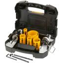 Dewalt Bi-Metal Zāģa Asmeņu Komplekts DT90357-QZ, 10 gab., HSS, 20mm, 25mm, 32mm, 38mm, 51mm, 64mm, adapteris, centrālais urbis