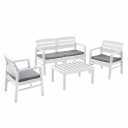 Комплект садовой мебели JAVA стол + скамейка + 2 стула 105404 HOME4YOU