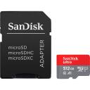 Sandisk Карта памяти, Ultra, SDSQUAC-512G-GN6MA, 512 GB, 150 MB/s, A1, UHS-I, Class 10, MicroSDXC