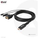 Club3D Видео кабель HDMI на VGA CAC-1712 2м 28AWG, VGA (D-Sub) + 3.5mm, HDMI + Micro-USB, 1920 x 1080