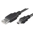 Logilink USB kabelis CU0014, 1.8 m, USB A, Mini-USB B, 480 Mbit/s, melns, divkār&scaron;i ekranēts