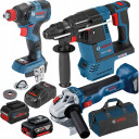 Įrankių rinkinys 18V (1x8.0Ah+1x5.0Ah+GBH 18V-26+GDX 18V-200 C+GWS 18V-10) 0615990M9F BOSCH