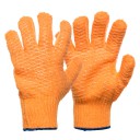 Вязаные перчатки с сетчатым нескользящим покрытием