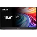 Acer PM161Q B1bmiuux kaasaskantav monitor, 15.6", FHD, 1920 x 1080, 250 cd/m&sup2;, 60 Hz, 4 ms, HDMI 1, must