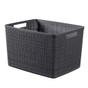 Basket Jute L 20L 36x28x23cm dark grey 0801907G44 Curver