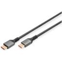Digitus DisplayPort kaabel, DB-340111-010-S, 1m, 80Gbps, 16K60Hz tugi, UHBR20, d&uuml;naamiline HDR tugi