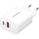 Intenso maitinimo adapteris USB-A/USB-C/7803012, Įėjimo įtampa 100-240 V, Maksimali i&scaron;ėjimo įtampa 20 V, 2 i&scaron;ėjimai