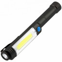 LED kabatas lukturis, 6W, 3 režīmi, 3xAA1.5V, 400lm, 6400K, IP44, melns, magnētisks; LT-LB6WT2-60 GTV