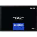 Goodram Kietasis diskas SSD CX400-G2 SSDPR-CX400-512-G2, 512 GB, SATA III 6 Gb/s, 550 MB/s, 500 MB/s, 2,5''
