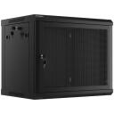 Lanberg Rack kapp 19" seinamontaaž 9U WF01-6409-23B, 600x450mm, must, mati, lame pakendis
