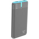 Tracer EnerGo 10000mAh Power Bank TRABAT47514, 10000mAh, 5V2A, 2xUSB-A, 1xUSB-C, pelēks, zils, USB-C kabelis