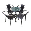 Dārza mēbeļu komplekts ar galdu un 4 krēsliem 9104392 BESK