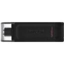 Kingston USB-m&auml;lupulk DT70/128GB, 128 GB, USB-C, USB 3.2 Gen 1, must, 1 tk