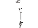 Dušas komplekts Retro Melna, FALA, 75818, 20 cm galva, 1.5 m šļūtene, viegla uzstādīšana