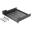 Digitus 1U fiksēta plaukts DN-10-TRAY-2-B, 20cm, 21cm, 4.4cm, 25kg, melns, viegli uzstādāms