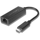 Lenovo USB-C Ethernet adapter 4X90S91831, 1x Gigabit Ethernet, 1 Gbps, must, kaabel&uuml;hendus