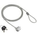 Gembird LK-K-01 Kabeļu slēdzene, 1,8m, 4mm, 2 atslēgas, tērauds, PVC, sudraba