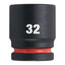 SHOCKWAVE&trade; IMPACT DUTY TRIECIENIZTURĪGAS UZGRIEŽŅU MUCIŅAS, 32 MM 3/4" IMPACT SOCKET STD - 1PC, 4932480369 MILWAUKEE