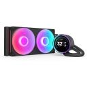 Nzxt CPU Jahuti RL-KR28E-B2, 2 ventilaatorit, 140mm, 98.61cfm, 34.5dB, RGB, LCD ekraan, 8 LED