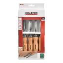 Medžio kaltas KREATOR KRTH23603 6, 12, 18, 24mm - 4 vnt 250mm