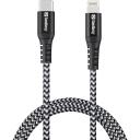 Sandberg USB kaabel 441-55, 1m, 60W, 3A, 480 Mb/s, USB Type-C Lightning, must ja valge v&auml;rv, vastupidavad &uuml;hendused