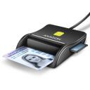 Axagon Nutikas kaardilugeja CRE-SM3SD USB 2.0 1.3 m, microSD/microSDHC/microSDXC, SIM, must