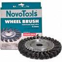 Diskinis šepetėlis Ø150mm, pinti plieniniai šereliai