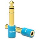 Vention garso adapteris 6.35mm į 3.5mm, VAB-S01-L, 4 polių 3.5mm 1, svoris 0.008 kg, mėlynas aliuminio lydinys