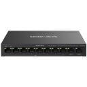 Mercusys MS110CMP komutators, 10xRJ-45, 2xGigabit, 220V, 1.31A, PoE, melns