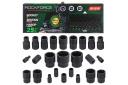 Trieciena muciņu komplekts 25 gab., ROCKFORCE, RF-50121K, 1/4" un 1/2", 6-gr.