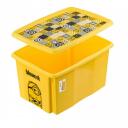 Keeeper Коробка с крышкой 45L Minions Mosaic 0612239205361, 45L, 0.10kg, PP пластик, экономия места, углубленные ручки