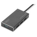 Digitus USB keskjaam DA-70240-1, 4 porti, 5 Gb/s, 1 m, alumiinium, 5V/2A toiteallikas