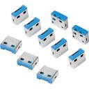 Logilink USB port blocker AU0046, 10 slēdzenes, zila, fiziski bloķē piekļuvi USB portam, ātri un ērti lietojams