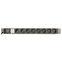 Gembird EG-PDU-014-C14 baro&scaron;anas sadales vienība, 8 AC izejas, 1U, melna, 3680W, 10A, C14 savienotājs