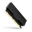 Axagon SSD adapter M.2/NVMe PCEM2-XS, 105x45x12mm, must, 0.05kg, alumiiniumist jahutus, paigalduskomplekt