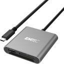 Emtec kar&scaron;u lasītājs Type-C ECCAREADT610C, USB 3.0, Micro SD, SD, CF kartes