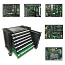 Servisa instrumentu skapis ar 7 atvilktnēm ROCKFORCE RF-55300+12, 274+12 instrumentiem, izturīgs tērauds, centralizēta slēdzene, 970x470x890 mm.