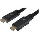 Logilink HDMI kabelis, aktīvais, CHA0025, 25 m, 4K, melns, HDMI A tips (vīrie&scaron;u), zelta kontakti