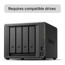 Synology NAS хранилище DS925+, 4GB памяти, 4 отсека, 2 RJ45, 1 USB-C, 2.5GbE