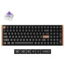 Keychron K4H-F1, беспроводная клавиатура, 96%, RGB LED подсветка, 100 клавиш, USB + RF беспроводной + Bluetooth, черная