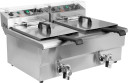 Profesionāla fritētava, elektriskā, ar vārstu 2x12L, YG-04634, YATO, divas kameras, 5000W, nerūsējošais tērauds