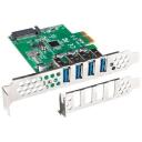Lanberg PCI.EX-> USB 3.1 Gen1 PCE-US3-004, 4xUSB 3.1 Gen 1, 1xSATA 15 pin, PCIe, kuni 5 Gbps, Plug and Play