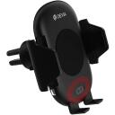 Devia Auto telefona turētājs 120EA1940001, 5V/1A, 9V/1,2A, Qi, 55-86mm, 360&deg;, USB-C, bezvadu lādē&scaron;ana