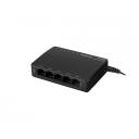 Lanberg Lauakommutator DSP3-1005-60W, 5x10/100/1000 Mbps, 4xPoE+, 60W, 10Gbit/s, halduseta