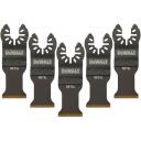 Dewalt Multi-Tool Accessories DT20727-QZ 31mm x 43mm Titāna Oscilējo&scaron;ā asmens 5 gab., putekļu izsūknē&scaron;ana, metāls, koks, PVC