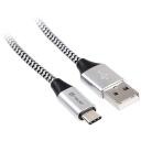 Tracer USB 2.0 Type C Mees - A Mees Kaabel TRAKBK46265, 1m, Must, H&otilde;be, Sirged &Uuml;hendused