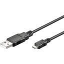 Logilink USB kabelis, CU0034, 1.8m, 4 pin USB A, 5 pin Micro-USB B, melns, divkār&scaron;a ekranē&scaron;ana